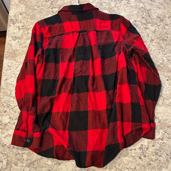 Women’s Old Navy Flannel Red & Black Buffalo Plaid Shirt Large - Picture 10 of 10